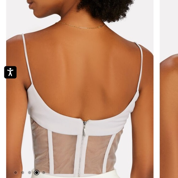 ROZIE CORSETS Tulle-Trimmed Crepe Corset Top - Picture 3 of 7